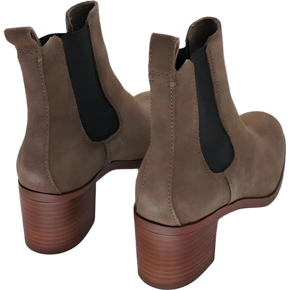Steve Madden Rhiannon Chelsea Bootie Brown/Black Suede Size 8 M - Picture 3 of 6